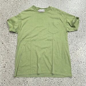 Vintage Mixed Blue’s Men’s Pocket T-Shirt - Lime Green Single Stitch